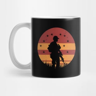 American Soldier Vintage Sunset Mug